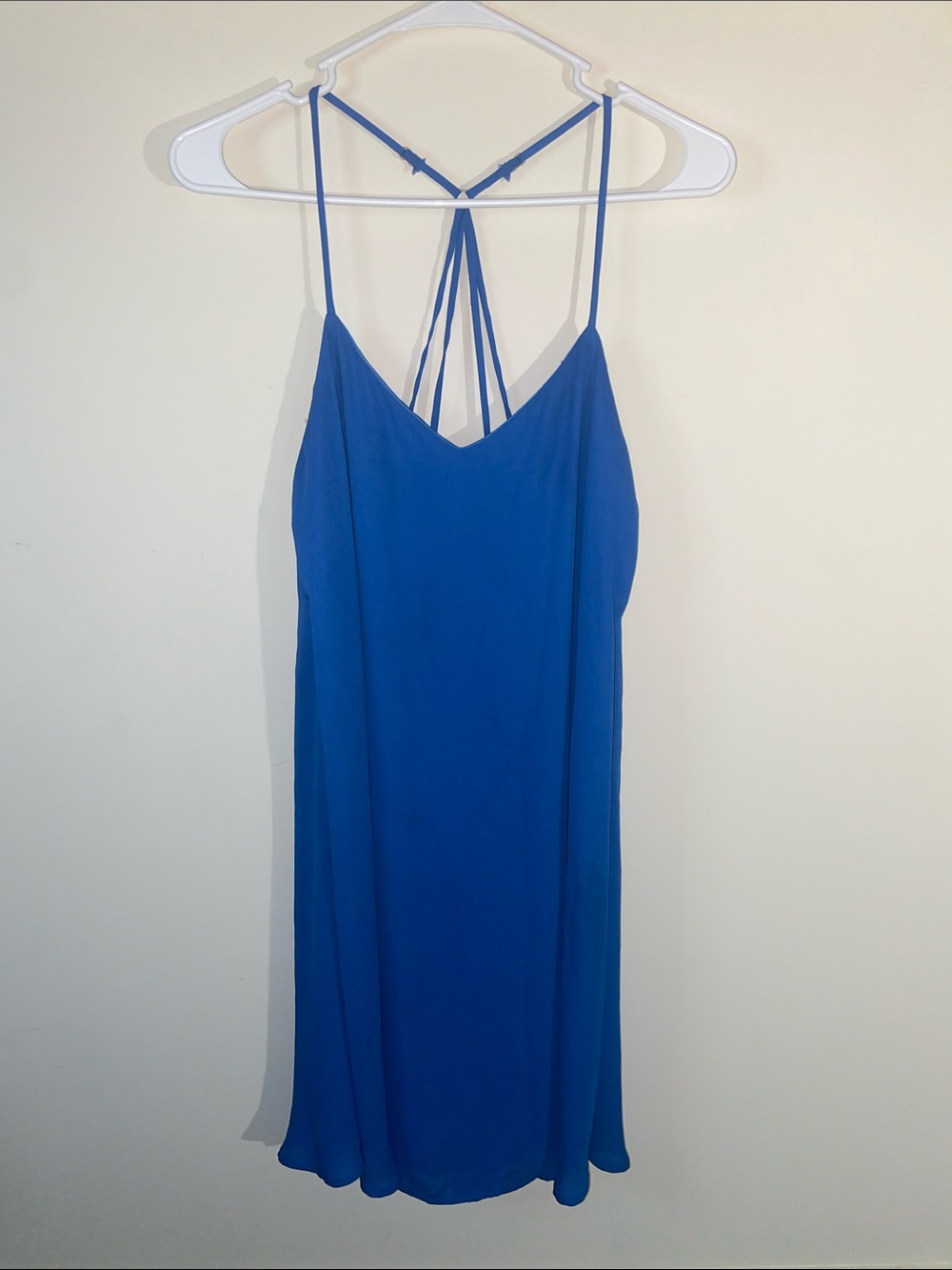 Everly Strapy Royal Blue Chiffon Slip Dress Size M
